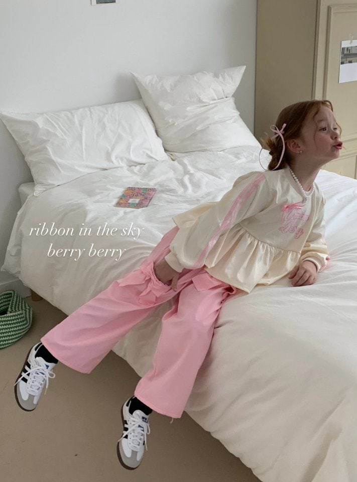 Berry Berry - Korean Children Fashion - #discoveringself - Ribbon Cargo Pants - 3