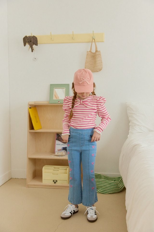 Berry Berry - Korean Children Fashion - #kidsstore - Bubble Gum Bootscut Pants