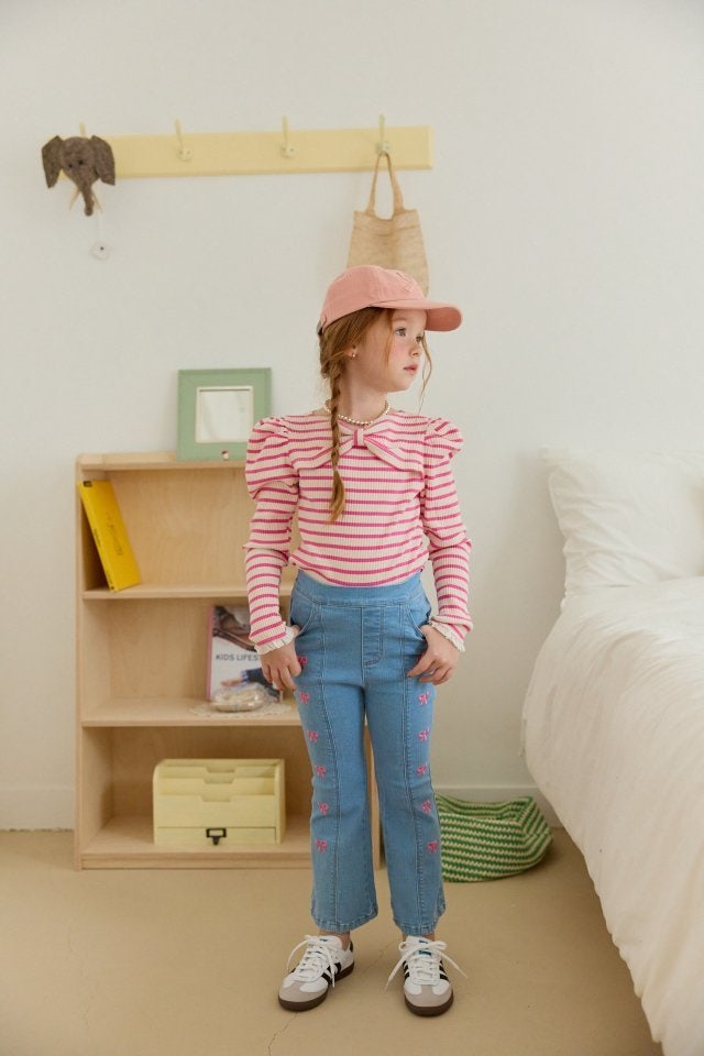 Berry Berry - Korean Children Fashion - #magicofchildhood - Bubble Gum Bootscut Pants - 5