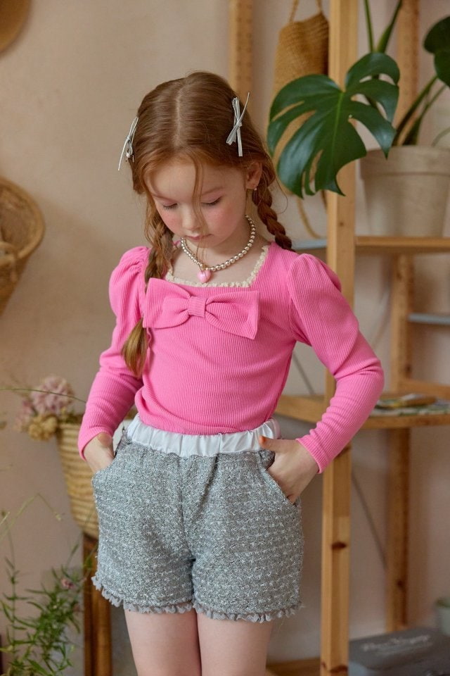 Berry Berry - Korean Children Fashion - #stylishchildhood - Tweed Short Pants - 7