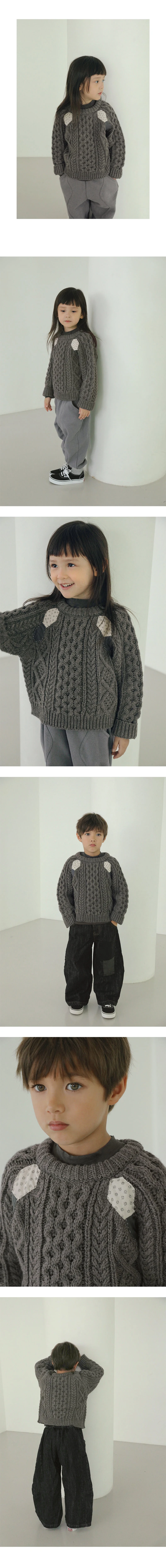 Bien A Bien - Korean Children Fashion - #childrensboutique - Lah Cable Knit Pullover - 3