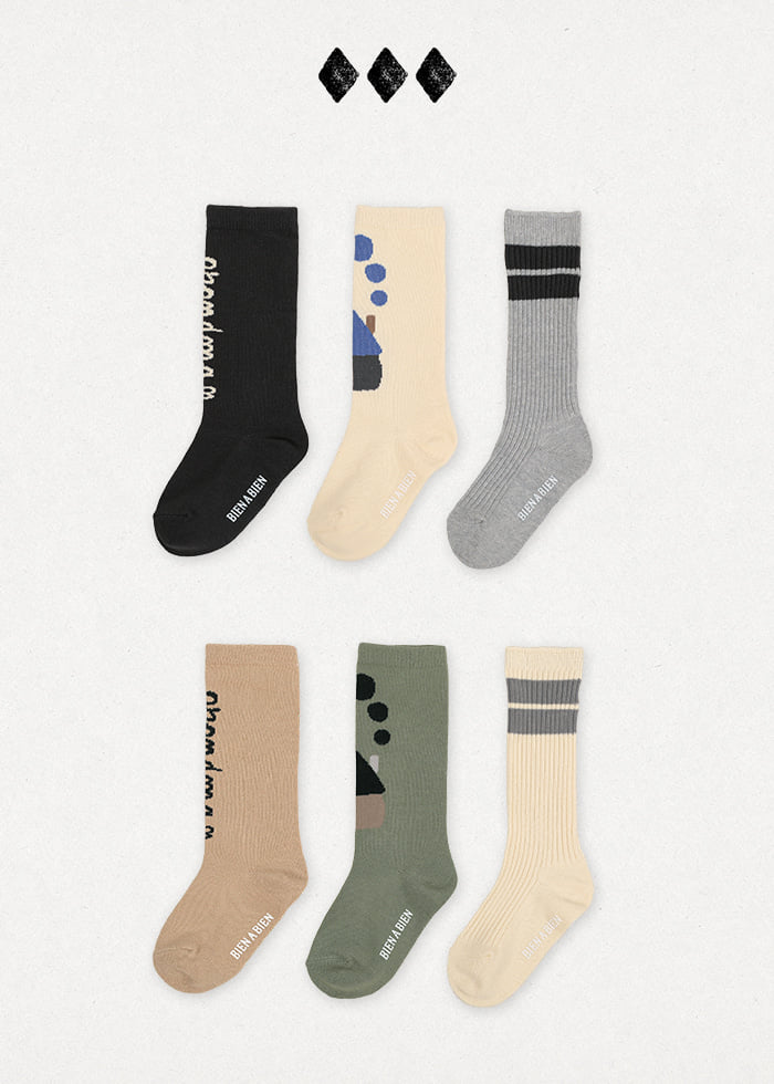 Bien A Bien - Korean Children Fashion - #discoveringself - Nova Socks (set of 3)