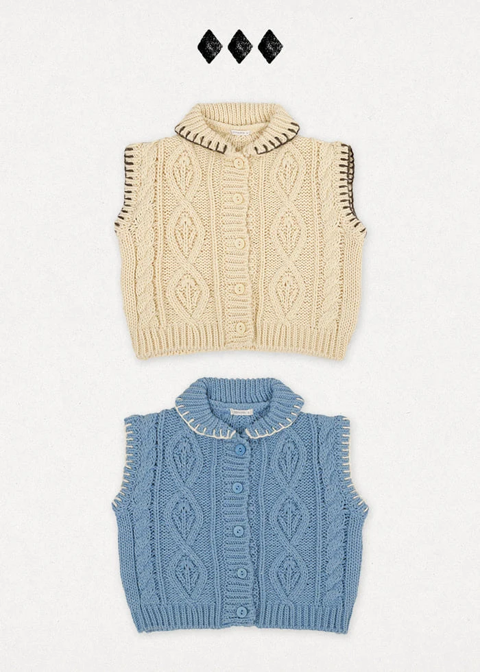 Bien A Bien - Korean Children Fashion - #minifashionista - Fisher Knit Vest