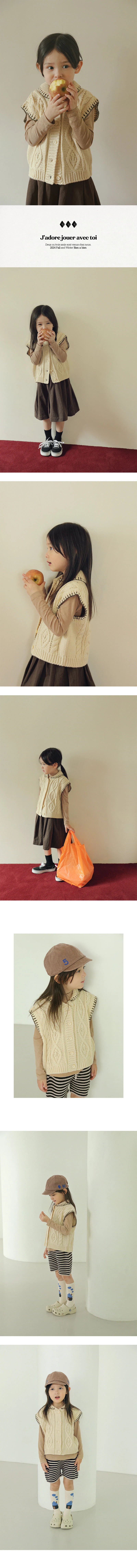 Bien A Bien - Korean Children Fashion - #prettylittlegirls - Fisher Knit Vest - 2