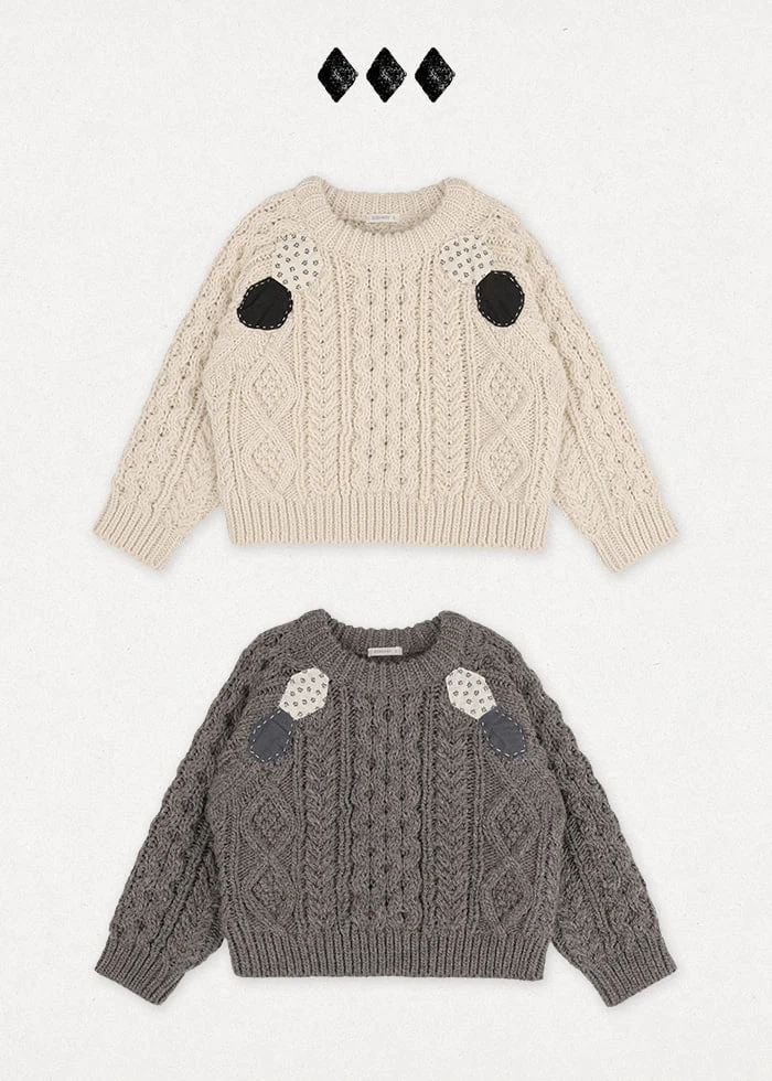 Bien A Bien - Korean Children Fashion - #stylishchildhood - Lah Cable Knit Pullover