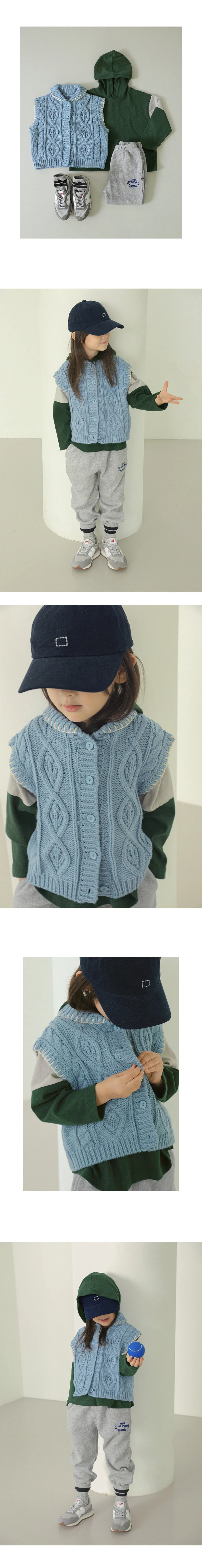 Bien A Bien - Korean Children Fashion - #todddlerfashion - Fisher Knit Vest - 3