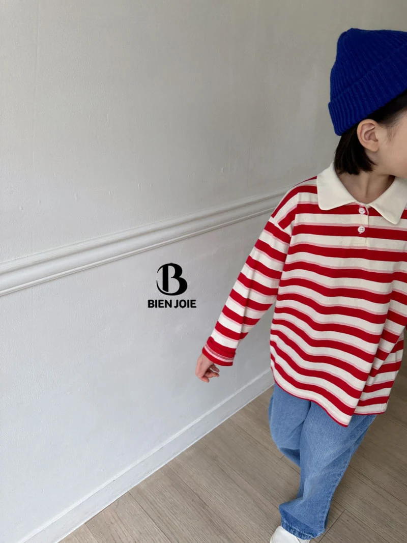 Bien Joie - Korean Children Fashion - #fashionkids - Shake Collar Tee - 8