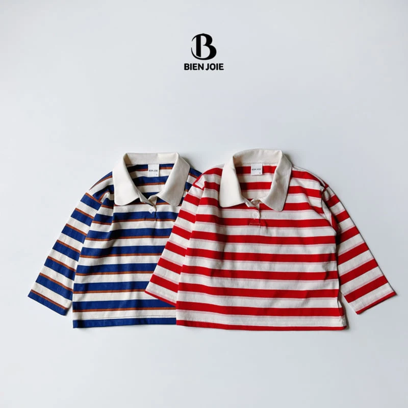 Bien Joie - Korean Children Fashion - #todddlerfashion - Shake Collar Tee