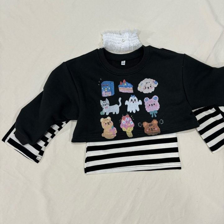 Bobo j - Korean Children Fashion - #designkidswear - Stripe Puff Tee - 3