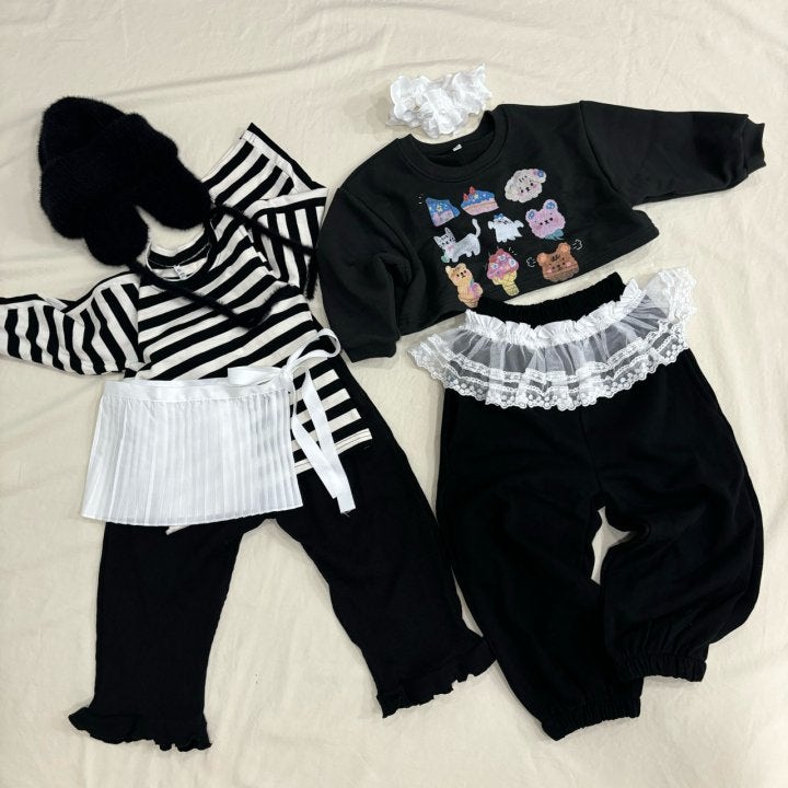 Bobo j - Korean Children Fashion - #designkidswear - Stripe Puff Tee - 4