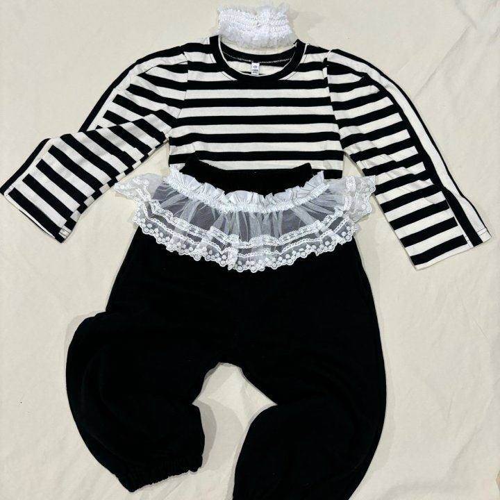 Bobo j - Korean Children Fashion - #kidsshorts - Stripe Puff Tee - 6