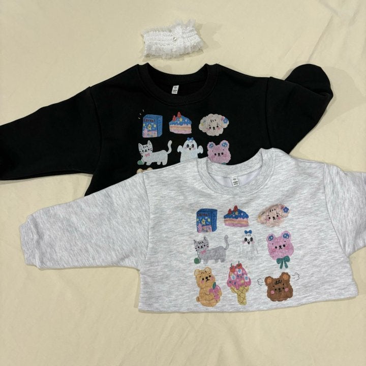 Bobo j - Korean Children Fashion - #littlefashionista - Sticker Sweatshirts - 12