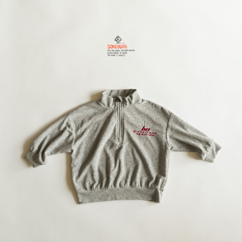 Boneoune - Korean Children Fashion - #Kfashion4kids - Terry Half Zip-up - 5