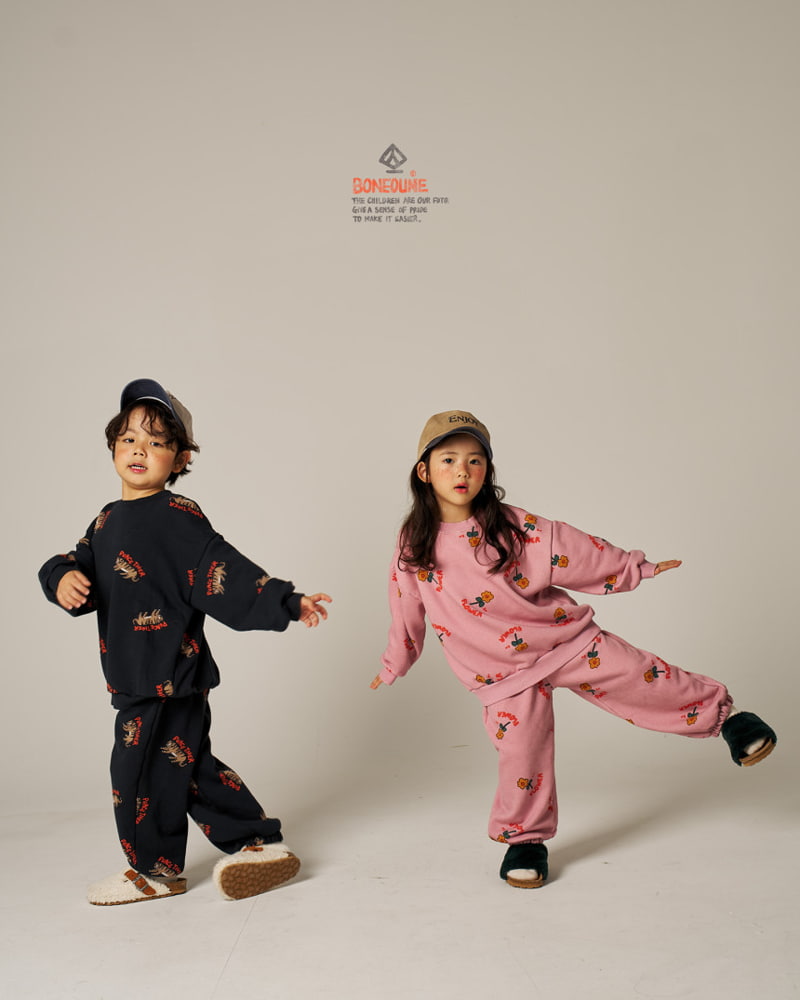 Boneoune - Korean Children Fashion - #childofig - Pigment Flower Jogger Pants