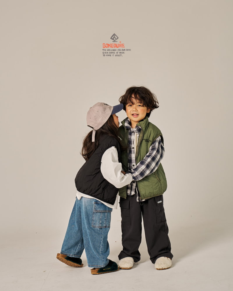 Boneoune - Korean Children Fashion - #childrensboutique - Double Check Shirt - 12