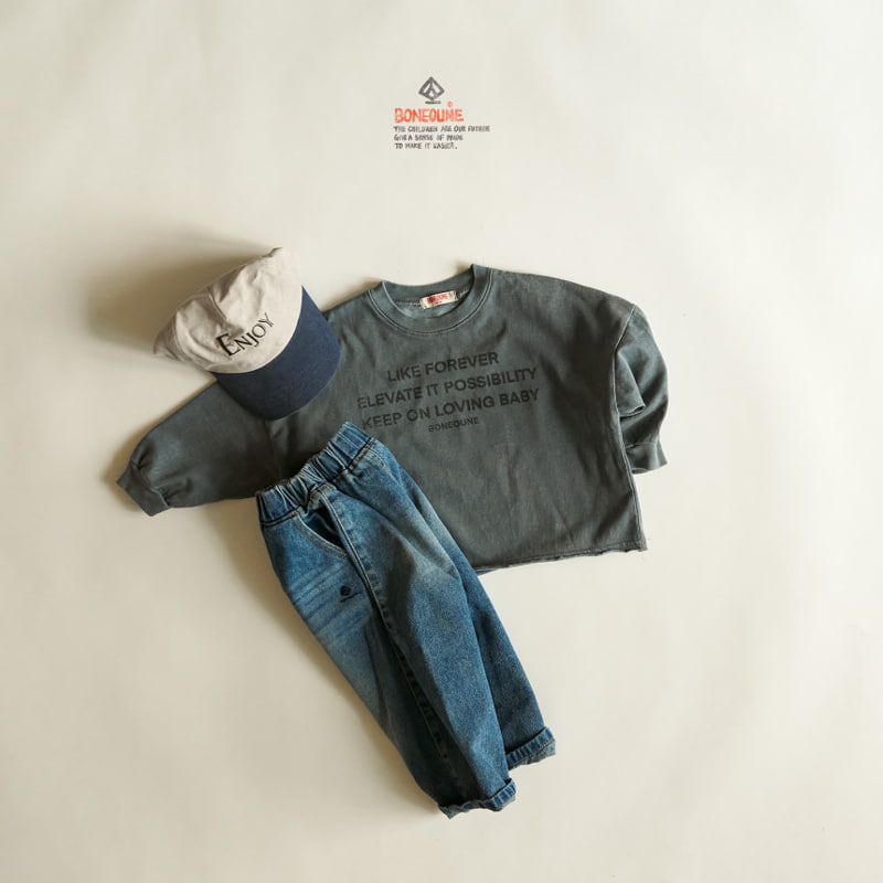 Boneoune - Korean Children Fashion - #childrensboutique - Wide Crop Pigment Tee - 5