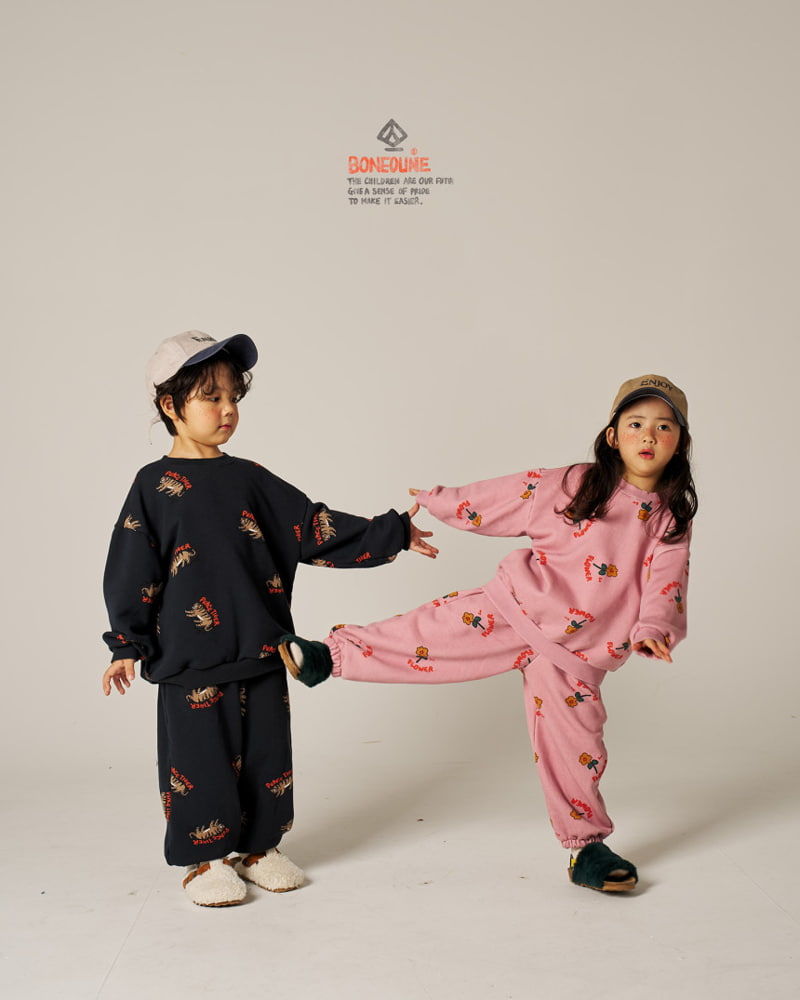 Boneoune - Korean Children Fashion - #designkidswear - Peach Tiger Jogger Pants - 12