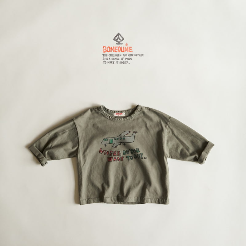 Boneoune - Korean Children Fashion - #discoveringself - One Two Plane Tee - 2