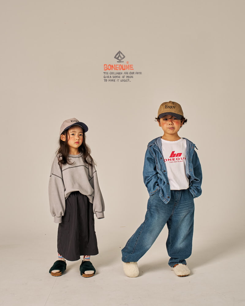 Boneoune - Korean Children Fashion - #kidsshorts - Chide Denim Pants - 10