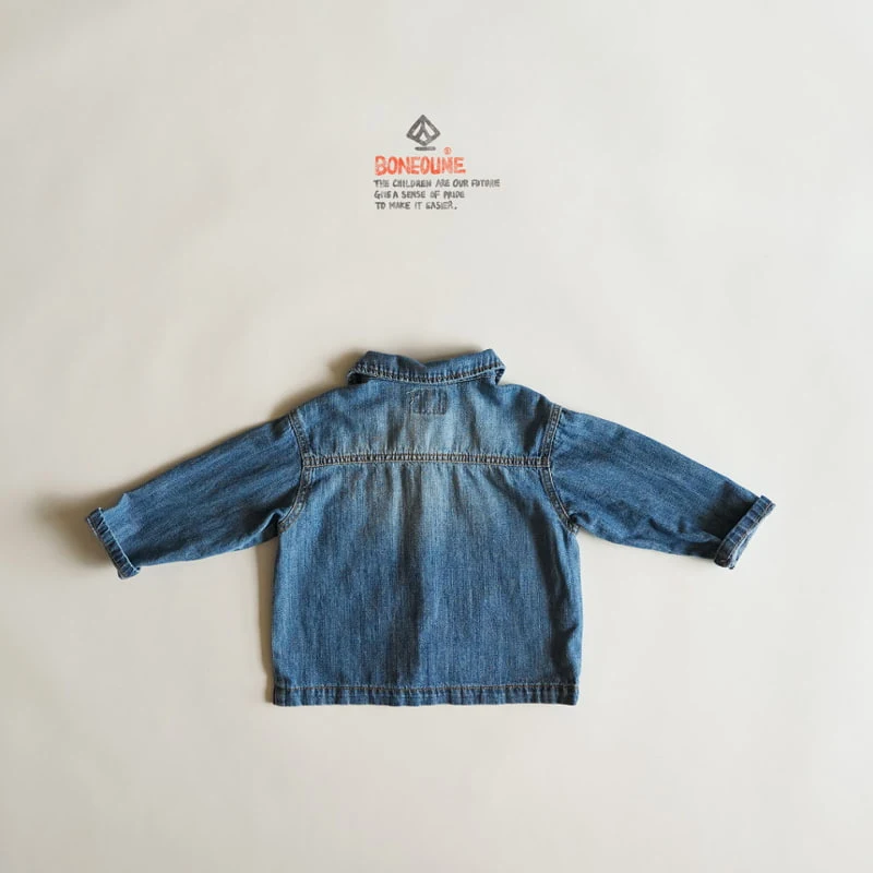 Boneoune - Korean Children Fashion - #kidsshorts - You Pocket Denim Shirt - 4