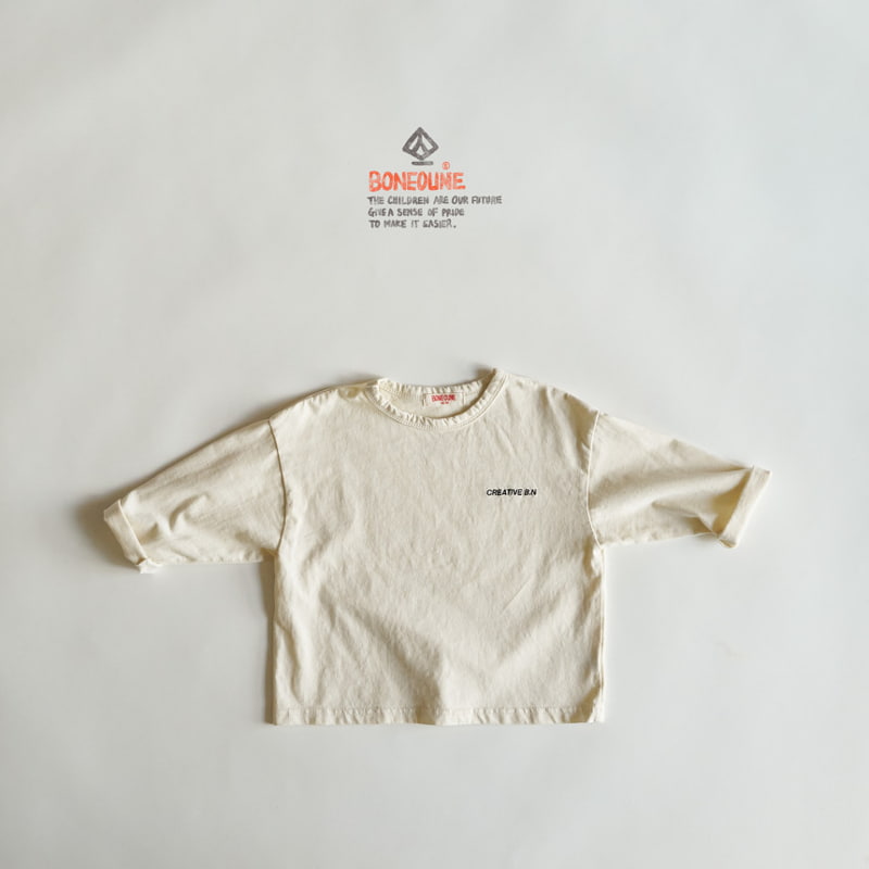 Boneoune - Korean Children Fashion - #kidsshorts - Daily Embroidery Tee - 4