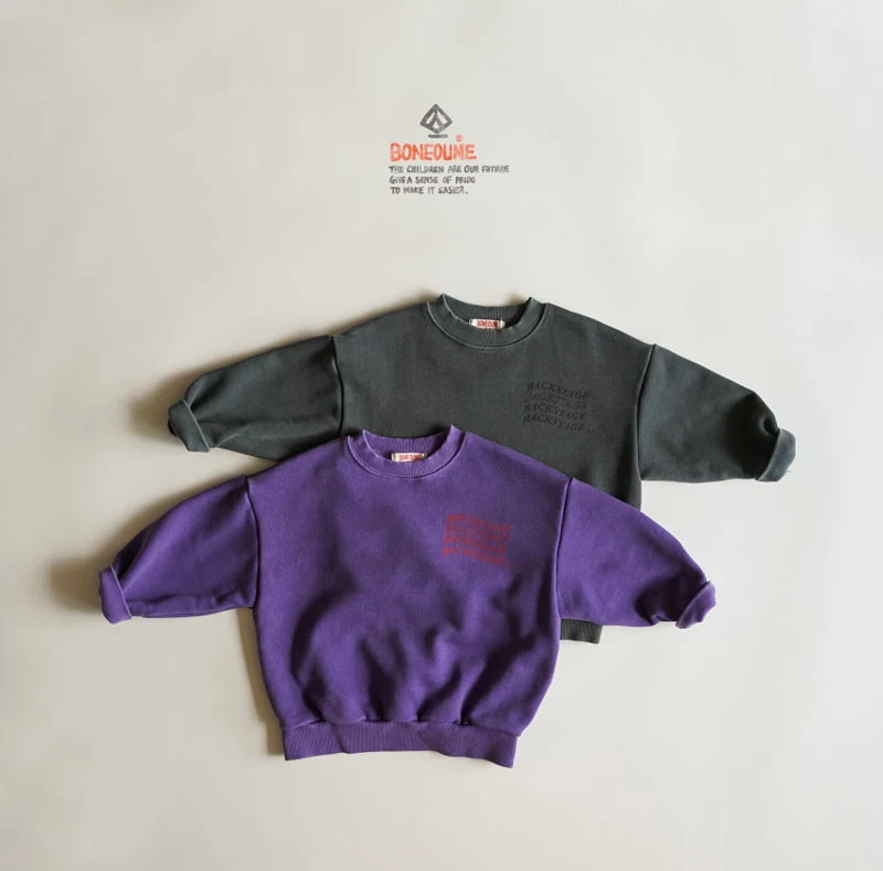 Boneoune - Korean Children Fashion - #kidzfashiontrend - Wave Pigment Sweatshirts