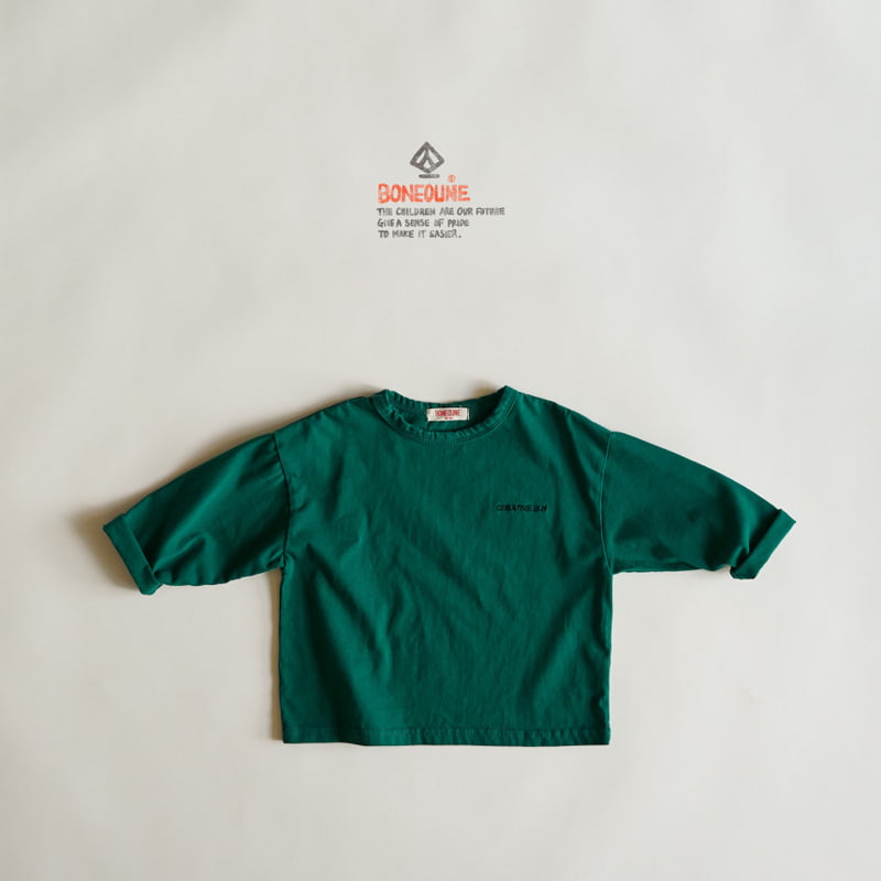 Boneoune - Korean Children Fashion - #kidzfashiontrend - Daily Embroidery Tee - 5