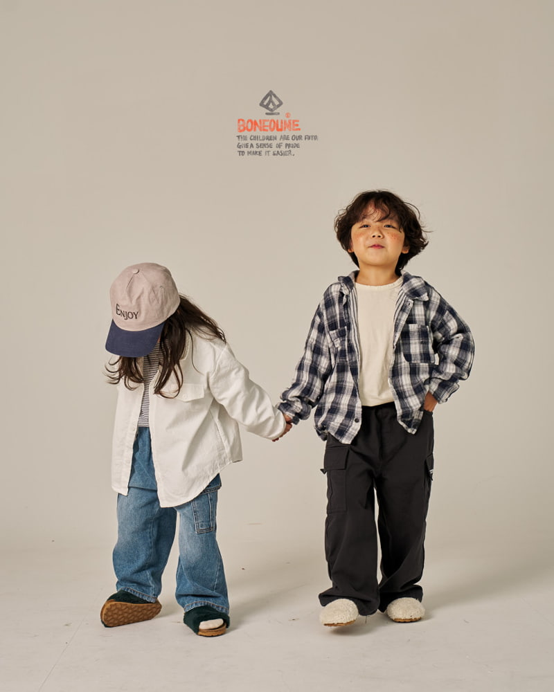 Boneoune - Korean Children Fashion - #magicofchildhood - Friend Cargo Denim Pants - 9