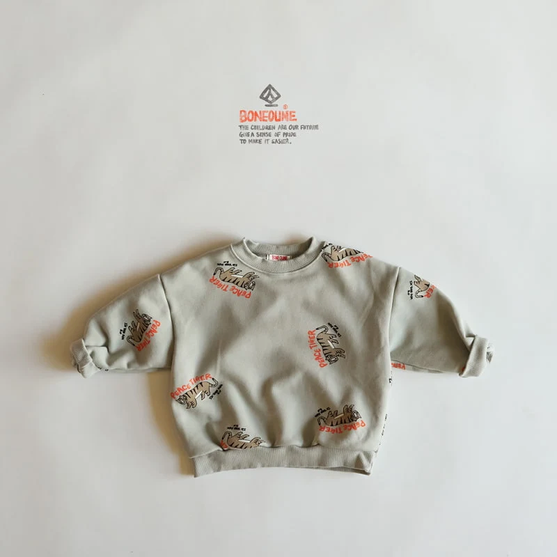 Boneoune - Korean Children Fashion - #magicofchildhood - Peace Tiger Sweatshirts - 6