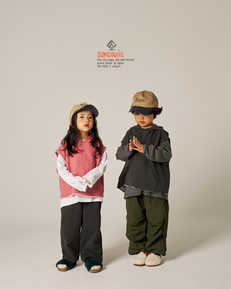 Boneoune - Korean Children Fashion - #magicofchildhood - Crop Hood Vest - 11