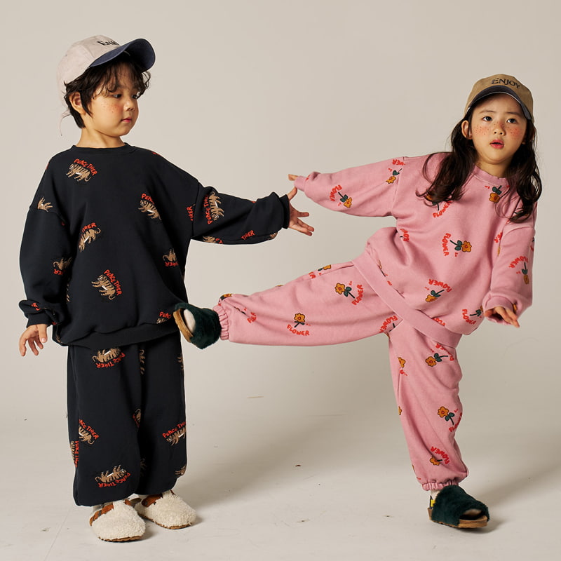 Boneoune - Korean Children Fashion - #minifashionista - Pigment Flower Jogger Pants - 12