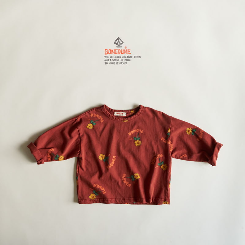 Boneoune - Korean Children Fashion - #magicofchildhood - Smile Flower Single Tee - 4