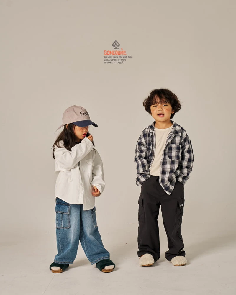 Boneoune - Korean Children Fashion - #prettylittlegirls - Double Check Shirt - 9