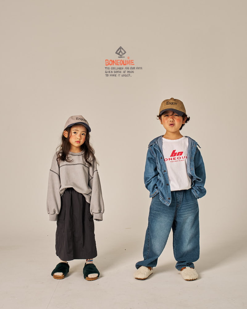 Boneoune - Korean Children Fashion - #prettylittlegirls - You Pocket Denim Shirt - 10