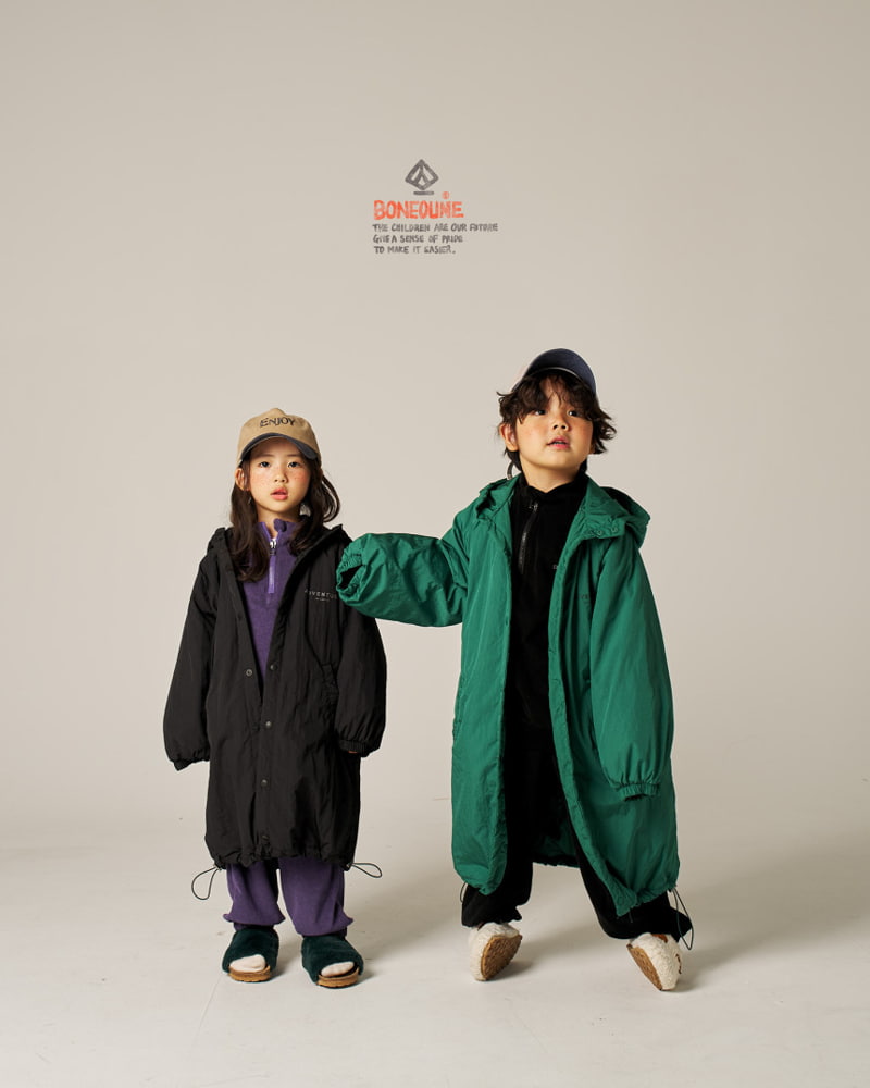 Boneoune - Korean Children Fashion - #prettylittlegirls - Terry Half Zip-up - 9