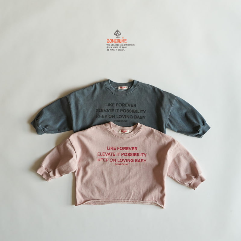 Boneoune - Korean Children Fashion - #todddlerfashion - Wide Crop Pigment Tee