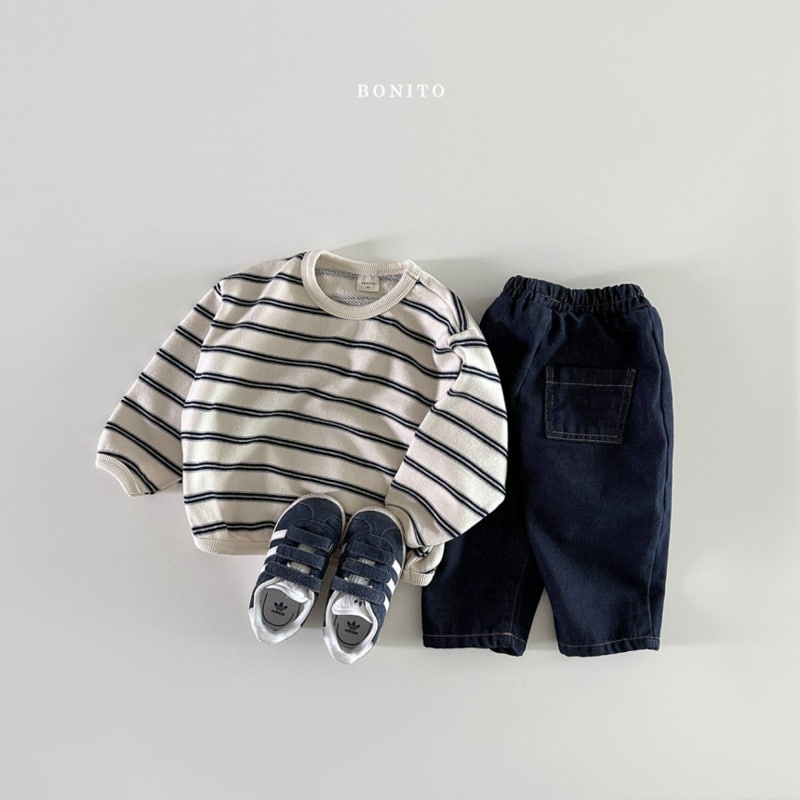 Bonito - Korean Baby Fashion - #babyboutique - Stripe Piping Tee - 6