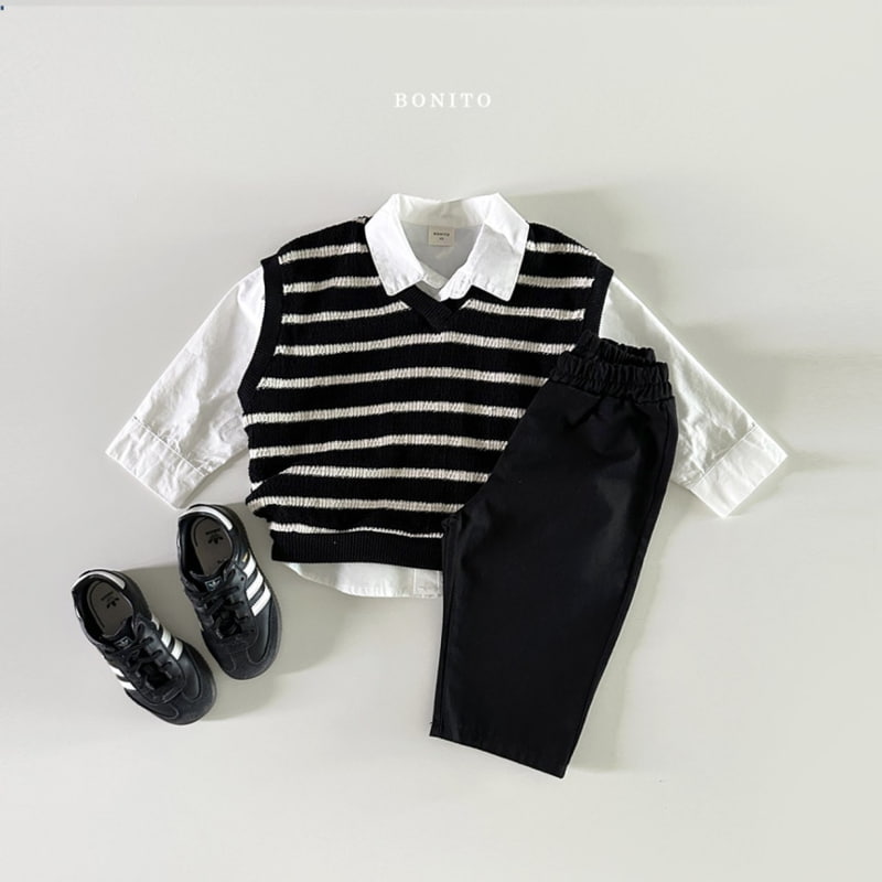 Bonito - Korean Baby Fashion - #babyboutique - Stripe Knit Vest - 11