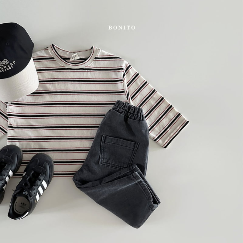 Bonito - Korean Baby Fashion - #babyboutiqueclothing - Stripe Two Tone Tee - 5