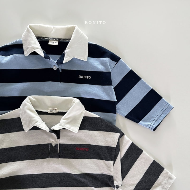 Bonito - Korean Baby Fashion - #babyboutiqueclothing - Stripe Collar Top - 5