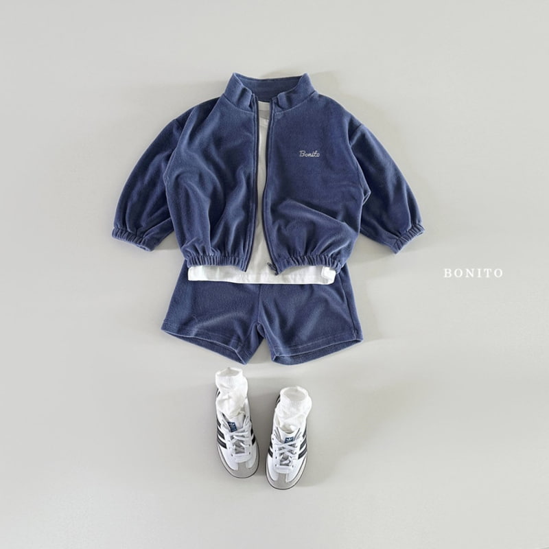 Bonito - Korean Baby Fashion - #babyclothing - Veloure Zip-up Set - 10