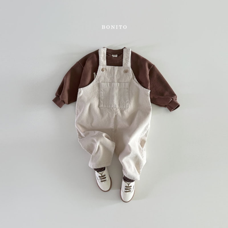 Bonito - Korean Baby Fashion - #babyclothing - Corduroy Suspender Pants - 5