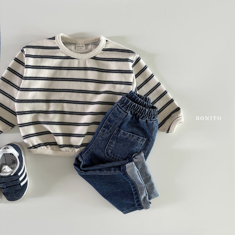 Bonito - Korean Baby Fashion - #babyfashion - Stripe Piping Tee - 9