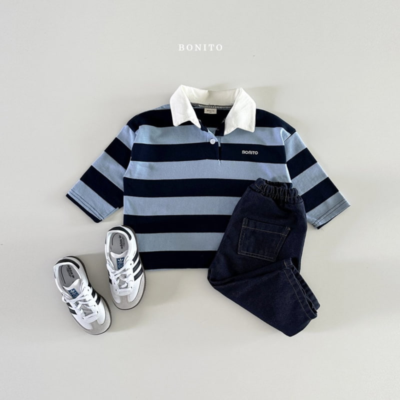 Bonito - Korean Baby Fashion - #babyfashion - Stripe Collar Top - 7