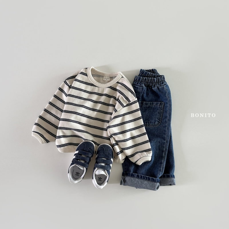 Bonito - Korean Baby Fashion - #babyfever - Stripe Piping Tee - 10