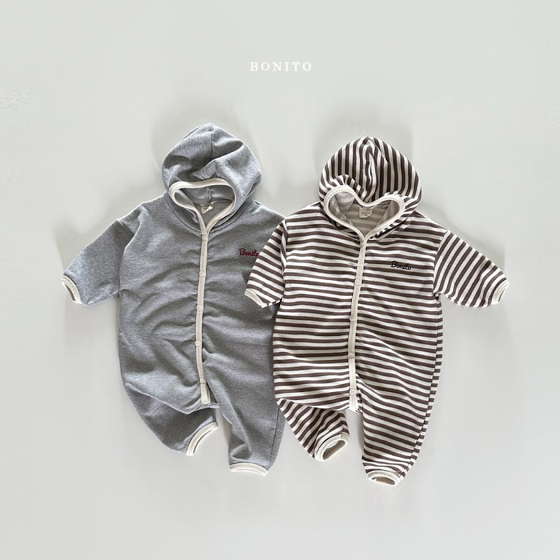 Bonito - Korean Baby Fashion - #babyfever - Hood Piping Bodysuit - 2