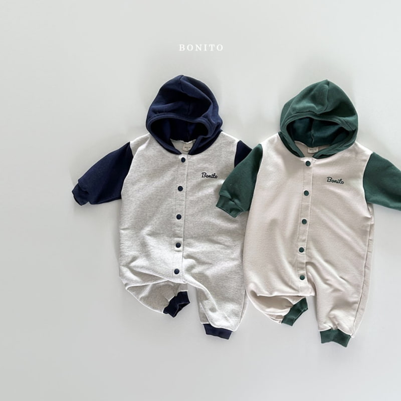 Bonito - Korean Baby Fashion - #babyfever - Colored Hoodie Bodysuit - 3