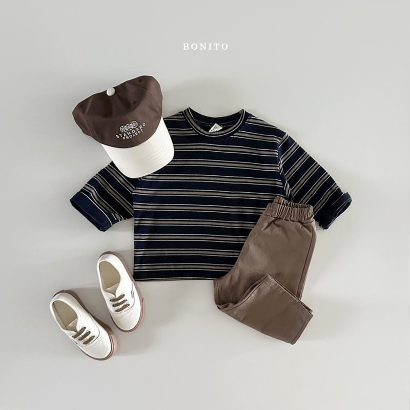 Bonito - Korean Baby Fashion - #babygirlfashion - Stripe Two Tone Tee - 9