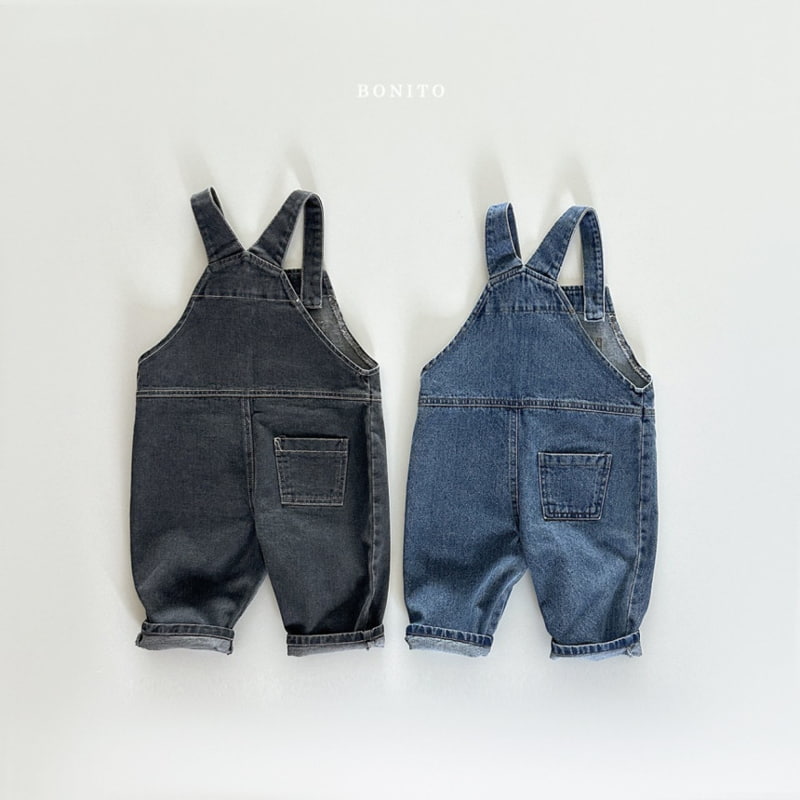 Bonito - Korean Baby Fashion - #babygirlfashion - Denim Suspender Pants - 3