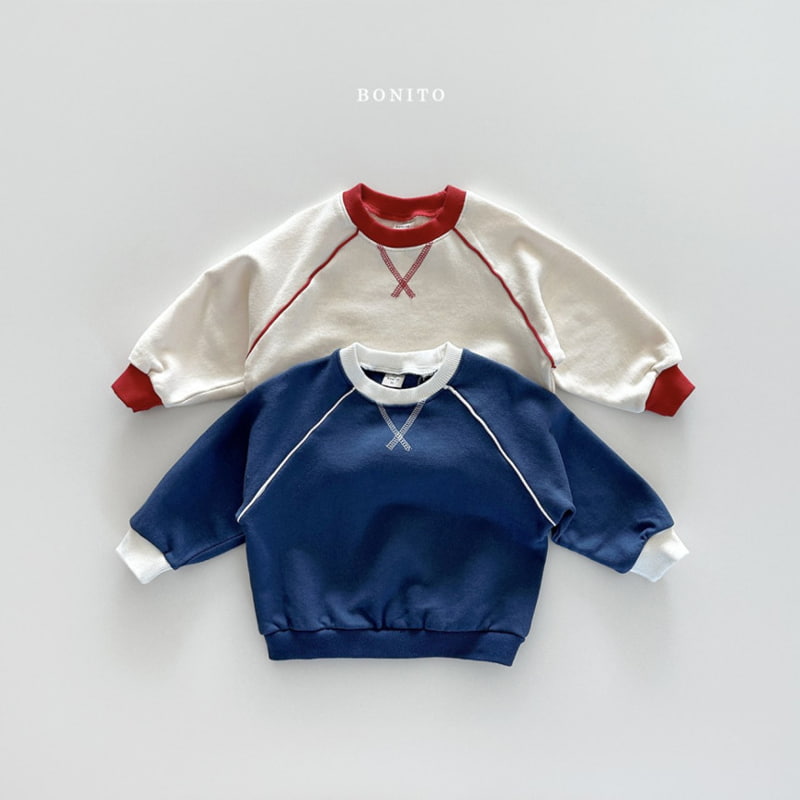 Bonito - Korean Baby Fashion - #babygirlfashion - Raglan Piping Sweatshirts